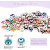  12 Colors Alloy Enamel European Beads ENAM-NB0001-40G-2
