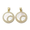 Brass Micro Pave Cubic Zirconia Pendants KK-G485-17A-G-1