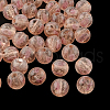Handmade Luminous Inner Flower Lampwork Beads LAMP-R129-12mm-03-1