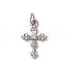 Brass Micro Pave Cubic Zirconia Pendants KK-P308-25P-1