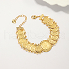 Elegant Brass Coin Ladies Link Chain Bracelets for Women PG3395-3
