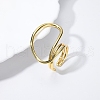 Geometric Design S925 Sterling Silver Cuff Rings for Women WH1236-1-3