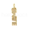 Brass Micro Pave Cubic Zirconia Pendant KK-H434-02G-2