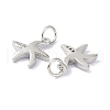 Brass Micro Pave Cubic Zirconia Charms ZIRC-C022-24P-2