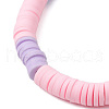 2Pcs 2 Styles Handmade Polymer Clay Beads Stretch Bracelets for Women BJEW-JB11314-5