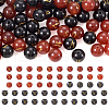 2 Sets 2 Colors Natural Black Agate & Red Agate Beads G-TA0001-45-11