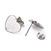 304 Stainless Steel Stud Earring Findings STAS-I183-07B-07P-3