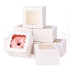 Square Paper Biscuit Boxes with Lace Edged Square Clear Window CON-TAC0001-12A-01-1