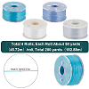 SUNNYCLUE 4 Rolls 4 Colors Special Coated Polyester Beading Threads for Seed Beads OCOR-SC0001-08A-2