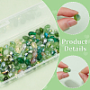   4Bags 2 Styles Transparent Glass Beads  Segmented Multi-color Beads GLAA-PH0003-25A-4