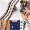 6 Colors Flat Round Handmade Polymer Clay Beads CLAY-PH0001-40B-02-3