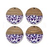 Printed Resin & Wood Pendants WOOD-F012-02-3