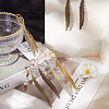 SUNNYCLUE 8Pcs 4 Style Feather Shape Tibetan Style Alloy Bookmarks Making AJEW-SC0002-56-4