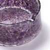 Resin with Natural Amethyst Chip Stones Ashtray DJEW-F015-01A-3