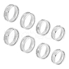 Unicraftale 16pcs 4 Size 201 Stainless Steel Grooved Finger Ring Settings STAS-UN0044-29-1