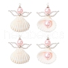Clam Shell Pendants PALLOY-MZ00718-01-1