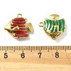 304 Stainless Steel Enamel Pendants STAS-D369-19G-3