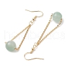304 Stainless Steel with Natural Mixed Stone Dangle Earrings EJEW-JE06011-01-5