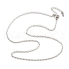 Brass Cable Chain Necklaces for Women NJEW-D302-20P-4