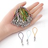 100Pcs Polyester Rope Mobile Straps MOBA-YWC0001-02-3