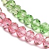 Transparent Painted Glass Beads Strands X1-DGLA-A034-T6mm-A18-4