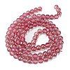 Frosted Transparent Glass Bead Strands X1-GLAA-P065-8mm-09-5