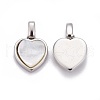 Natural White Shell Mother of Pearl Shell Pendants BSHE-F011-05A-P-2