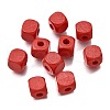 Spray Painted Wooden Beads WOOD-P021-01C-24-1