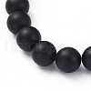 Natural Black Agate(Dyed) Beads Stretch Bracelets BJEW-JB04801-4