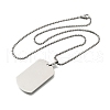 304 Stainless Steel Blank Pendant Necklaces NJEW-P329-04A-P-4