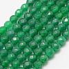 Faceted Natural Agate Beads Strands G-F447-6mm-C12-1