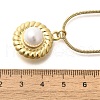 Shell Pearl Pendant Necklace with Ion Plating(IP) 304 Stainless Steel Chains NJEW-K255-19G-5