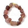 Raw Rough Natural Strawberry Quartz Beads Strands G-Z087-B18-3