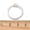 S925 Sterling Silver Adjustable Letter Rings for Women RJEW-M068-01P-M-3