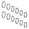  12Pcs 6 Size 201 Stainless Steel Grooved Finger Ring Settings RJEW-TA0001-06P-10