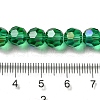 Electroplate Transparent Glass Beads Strands EGLA-A035-T8mm-L18-4