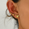 3 Pairs Fashionable Stainless Steel Butterfly & Dragonfly Stud Earrings VU6612-1