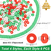   3 Strand 3 Colors Flat Round Handmade Polymer Clay Beads CLAY-PH0001-97-2