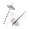 304 Stainless Steel Stud Earring Findings STAS-H143-15B-P-1