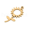 5Pcs 201 Stainless Steel Pendants STAS-K299-01B-G-2