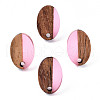 Resin & Walnut Wood Stud Earring Findings MAK-N032-004A-A04-1