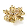 Brass Micro Pave Cubic Zirconia Beads KK-D378-19G-01-2