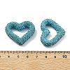 Heart Shape Polymer Clay Rhinestone Beads CLAY-NH0001-09A-12-3