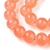 Baking Painted Imitation Jade Glass Round Bead Strands DGLA-Q021-8mm-31-3