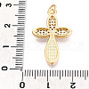 Brass Micro Pave Clear Cubic Zirconia Pendants KK-N268-41G-3
