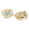 Rack Plating Alloy Enamel Pendants FIND-Q099-08C-03-2
