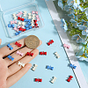 SOFPLATE 40Pcs 4 Colors Alloy Links Connector Charms FIND-SP0002-48-3