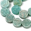 Natural Amazonite Carved Beads Strands G-B134-A01-01-4