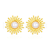 Geometric Stainless Steel Sun Stud Earrings NK4647-3