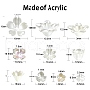 300Pcs ABS Plastic Imitation Pearl Flower Bead Caps KY-CJ0001-59-2